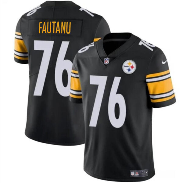 Men’s Pittsburgh Steelers #76 Troy Fautanu Black Vapor Untouchable Limited Football Stitched Jersey