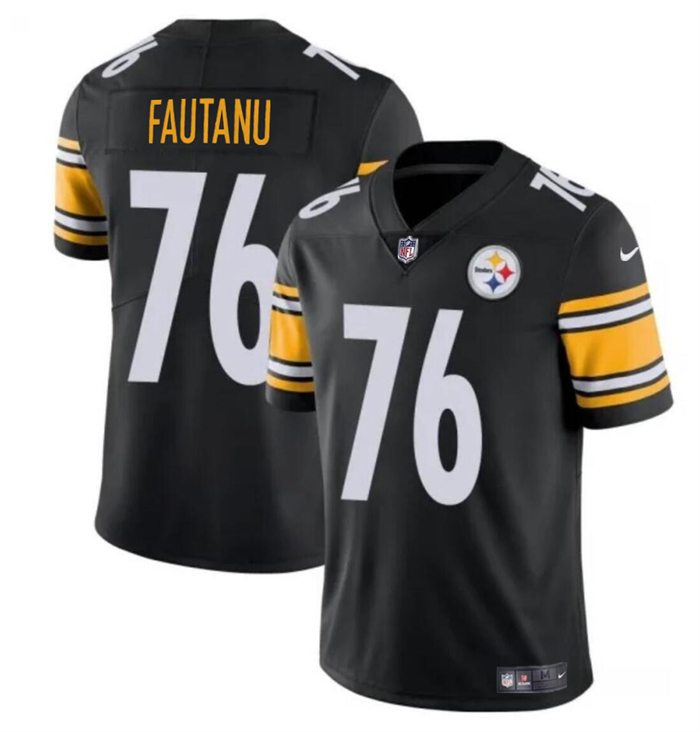 Men’s Pittsburgh Steelers #76 Troy Fautanu Black Vapor Untouchable Limited Football Stitched Jersey