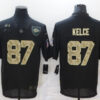 Men’s Kansas City Chiefs #87 Travis Kelce Black Camo 2020 Salute To Service Stitched NFL Nike Limited Jersey