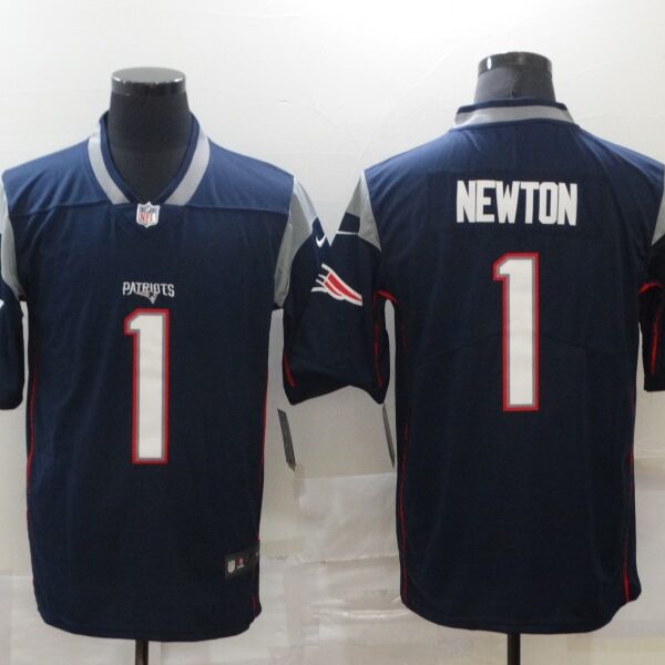 Men’s New England Patriots #1 Cam Newton Navy Blue 2017 Vapor Untouchable Stitched NFL Nike Limited Jersey