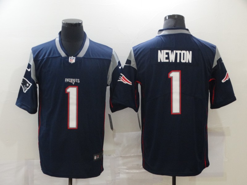 Men’s New England Patriots #1 Cam Newton Navy Blue 2017 Vapor Untouchable Stitched NFL Nike Limited Jersey