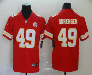 Men’s Kansas City Chiefs #49 Daniel Sorensen Red 2017 Vapor Untouchable Stitched NFL Nike Limited Jersey