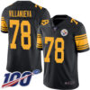 Nike Steelers #78 Alejandro Villanueva Black Men’s Stitched NFL Limited Rush 100th Season Jersey