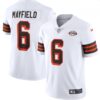 Nike Browns 6 Baker Mayfield White 1946 Collection Alternate Vapor Limited Jersey