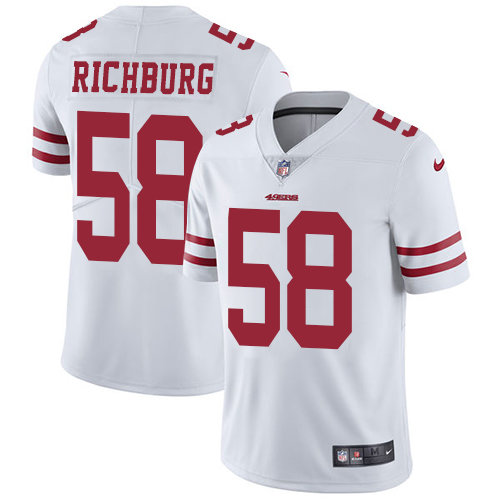 Nike 49ers #58 Weston Richburg White Men’s Stitched NFL Vapor Untouchable Limited Jersey