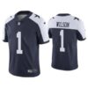 Men’s Dallas Cowboys #1 Cedrick Wilson Navy Thanksgiving Vapor Limited Stitched Jersey