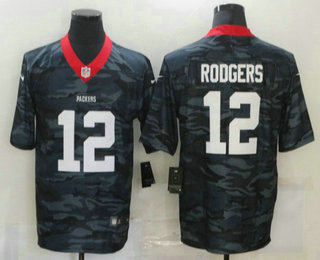 Men’s Green Bay Packers #12 Aaron Rodgers 2020 Camo Limited Stitched Nike NFL Jersey