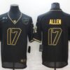 Men’s Buffalo Bills #17 Josh Allen Black Gold 2020 Salute To Service Stitched NFL Nike Limited Jersey