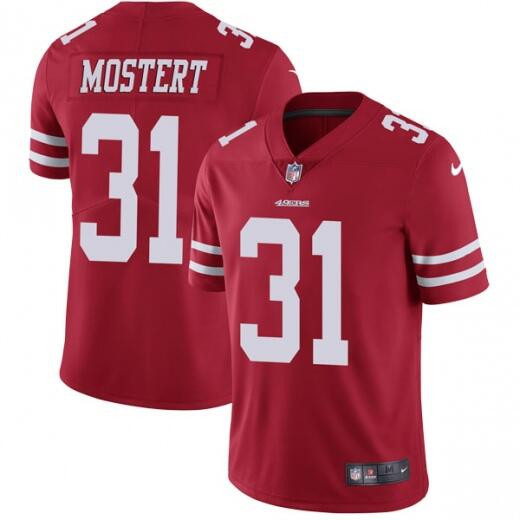 Men’s San Francisco 49ers #31 Raheem Mostert Red Vapor Untouchable Limited Stitched NFL Jersey