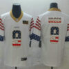 Men’s New Orleans Saints #9 Drew Brees White Independence Day Stars Stripes Jersey