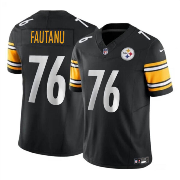 Men’s Pittsburgh Steelers #76 Troy Fautanu Black 2024 Draft F.U.S.E. Vapor Untouchable Limited Football Stitched Jersey