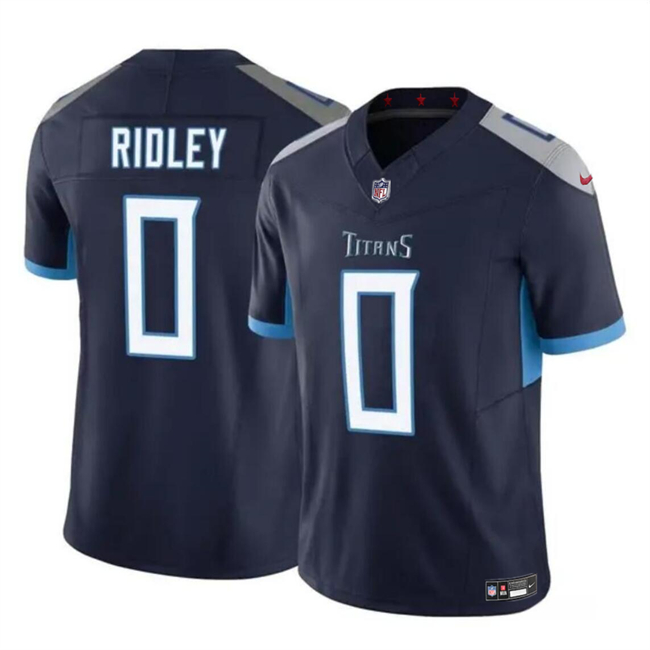 Men’s Tennessee Titans #0 Calvin Ridley Navy 2023 F.U.S.E. Vapor Limited Football Stitched Jersey