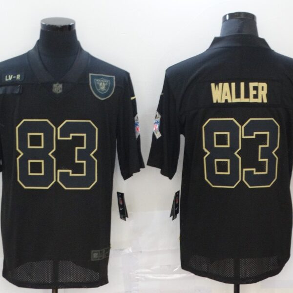 Men’s Las Vegas Raiders #83 Darren Waller Black 2020 Salute To Service Stitched NFL Nike Limited Jersey