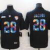 Men’s Las Vegas Raiders #28 Josh Jacobs Multi-Color Black 2020 NFL Crucial Catch Vapor Untouchable Nike Limited Jersey