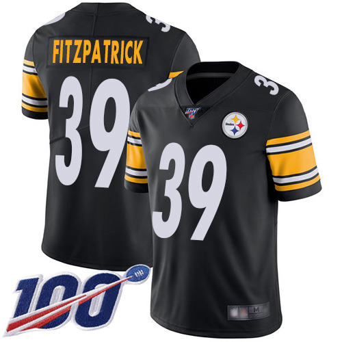 Steelers #39 Minkah Fitzpatrick Black Team Color Men’s Stitched Football 100th Season Vapor Limited Jersey