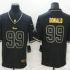 Men’s Los Angeles Rams #99 Aaron Donald Black 100th Season Golden Edition Jersey