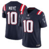 Men’s New England Patriots #10 Drake Maye Navy 2024 Draft F.U.S.E. Vapor Limited Football Stitched Jersey