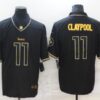 Men’s Pittsburgh Steelers #11 Chase Claypool Black 100th Season Golden Edition Jersey