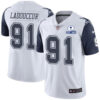 Nike Cowboys #91 L.P. Ladouceur White Men’s Stitched With Established In 1960 Patch NFL Limited Rush Jersey