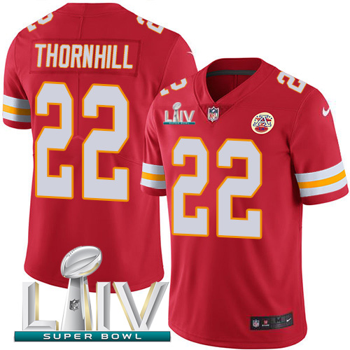 Nike Chiefs #22 Juan Thornhill Red Super Bowl LIV 2020 Team Color Men’s Stitched NFL Vapor Untouchable Limited Jersey