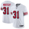 Men’s San Francisco 49ers White Limited #31 Raheem Mostert Football Rush Vapor Untouchable Jersey