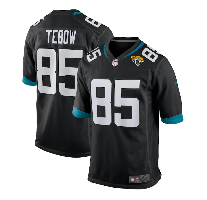 Men’s Nike Jacksonville Jaguars #85 Tim Tebow Black Alternate Game Jersey