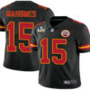 Men’s Kansas City Chiefs #15 Patrick Mahomes Black 2021 Super Bowl LV Vapor Untouchable Stitched Nike Limited NFL Jersey