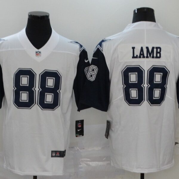 Men’s Dallas Cowboys #88 CeeDee Lamb White 2020 Color Rush Stitched NFL Nike Limited Jersey