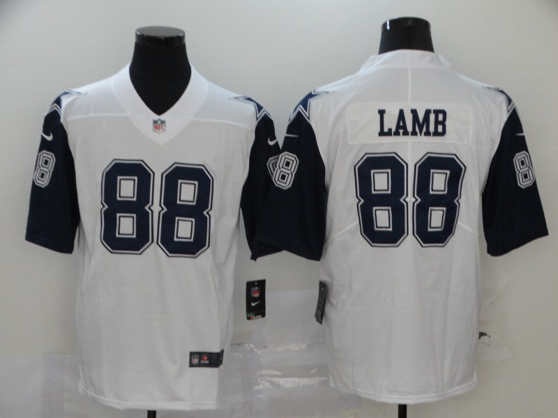 Men’s Dallas Cowboys #88 CeeDee Lamb White 2020 Color Rush Stitched NFL Nike Limited Jersey