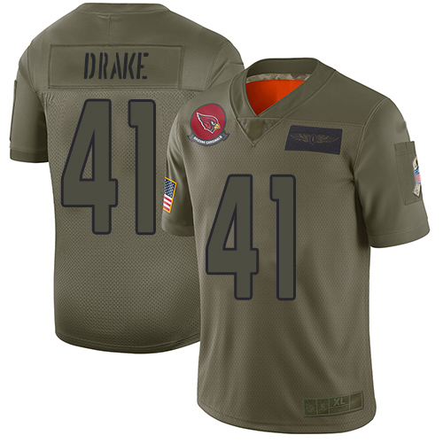 Cardinals #41 Kenyan Drake Camo Men’s Stitched Football Limited 2019 Salute To Service Jersey