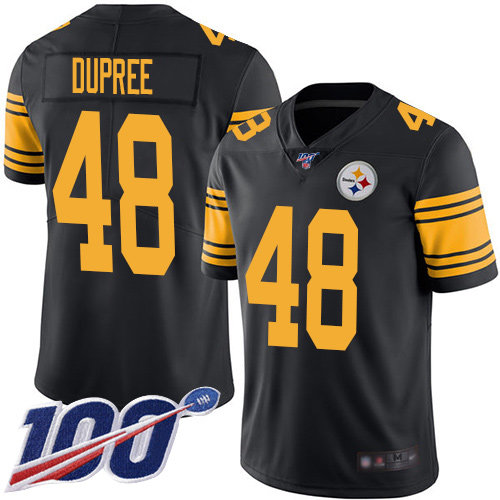 Nike Steelers #48 Bud Dupree Black Men’s Stitched NFL Limited Rush 100th Season Jersey