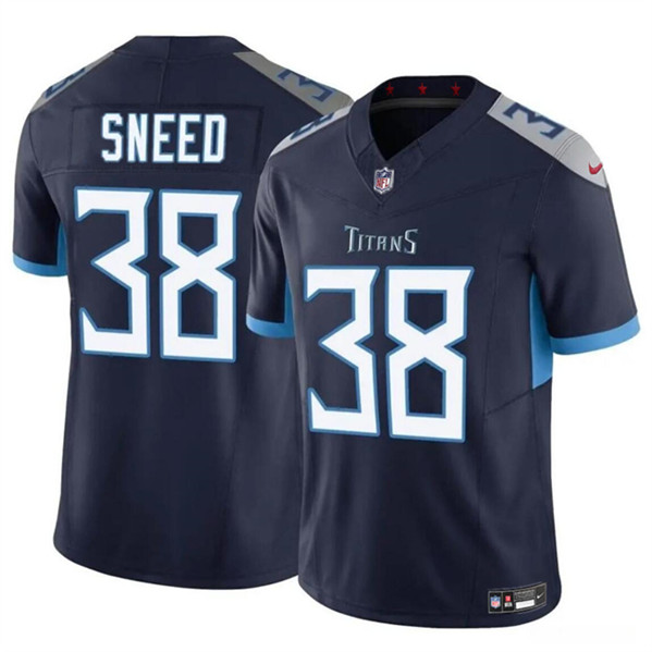 Men’s Tennessee Titans #38 L’Jarius Sneed Navy 2024 F.U.S.E. Vapor Limited Football Stitched Jersey