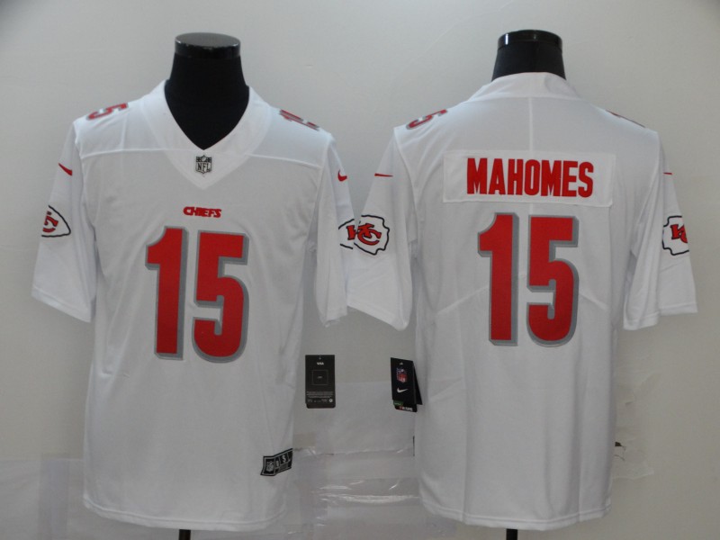 Men’s Kansas City Chiefs #15 Patrick Mahomes NFL Pro Line White Jersey