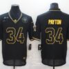 Men’s Chicago Bears #34 Walter Payton Black Gold 2020 Salute To Service Stitched NFL Nike Limited Jersey