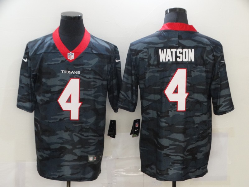Men’s Houston Texans #4 Deshaun Watson 2020 Camo Limited Stitched Nike NFL Jersey