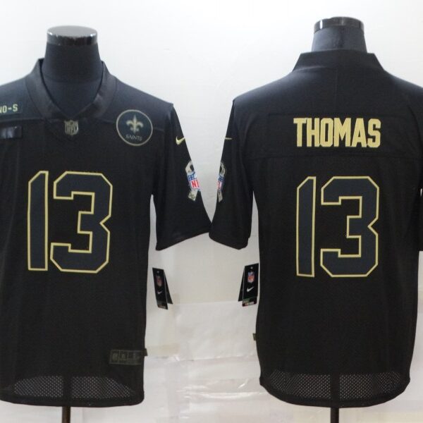 Men’s New Orleans Saints #13 Michael Thomas Black 2020 Salute To Service Stitched NFL Nike Limited Jersey