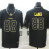 Men’s Dallas Cowboys #88 CeeDee Lamb Black 100th Season Golden Edition Jersey