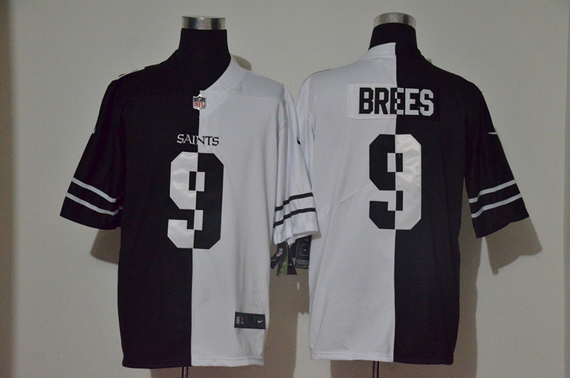 Men’s New Orleans Saints #9 Drew Brees Black White Peaceful Coexisting 2020 Vapor Untouchable Stitched NFL Nike Limited Jersey