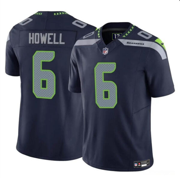 Men’s Seattle Seahawks #6 Sam Howell Navy 2023 F.U.S.E. Vapor Limited Football Stitched Jersey