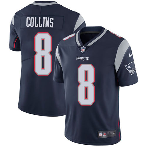 Nike Patriots #8 Jamie Collins Sr Navy Blue Team Color Men’s Stitched NFL Vapor Untouchable Limited Jersey