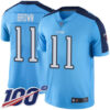 Nike Titans #11 A.J. Brown Light Blue Men’s Stitched NFL Limited Rush 100th Season Jersey
