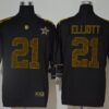Men’s Dallas Cowboys #21 Ezekiel Elliott Black 2020 Nike Flocked Leopard Print Vapor Limited NFL Jersey