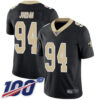 Nike Saints #94 Cameron Jordan Black Team Color Men’s Stitched NFL 100th Season Vapor Limited Jersey