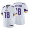 Men’s Minnesota Vikings #18 Justin Jefferson 2020 White Vapor Untouchable Nike Limited Jersey
