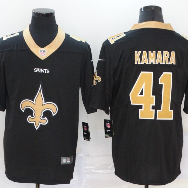 Men’s New Orleans Saints #41 Alvin Kamara Black 2020 Big Logo Vapor Untouchable Stitched NFL Nike Fashion Limited Jersey