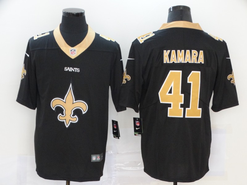 Men’s New Orleans Saints #41 Alvin Kamara Black 2020 Big Logo Vapor Untouchable Stitched NFL Nike Fashion Limited Jersey