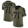 Men’s Jacksonville Jaguars #71 Tony Boselli Nike Olive 2021 Salute To Service Retired Player Limited Jersey