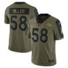 Men’s Denver Broncos #58 Von Miller Nike Olive 2021 Salute To Service Limited Player Jersey
