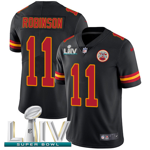 Nike Chiefs #11 Demarcus Robinson Black Super Bowl LIV 2020 Men’s Stitched NFL Limited Rush Jersey
