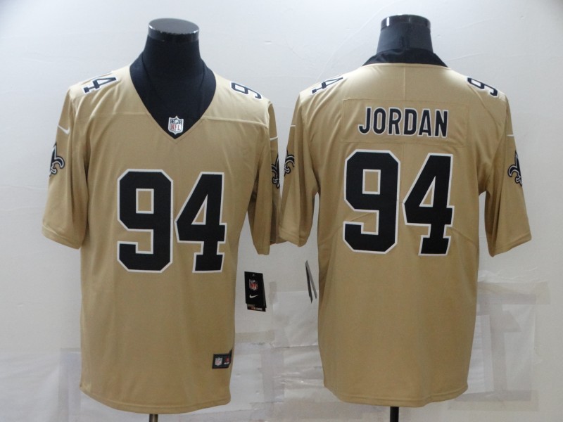Men’s New Orleans Saints #94 Cameron Jordan Gold 2019 Inverted Legend Stitched NFL Nike Limited Jersey